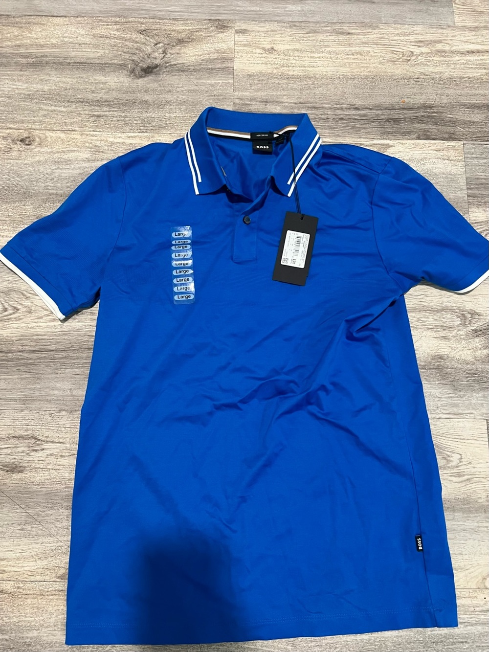 Hugo Boss Royal Blue Polo with White Trim